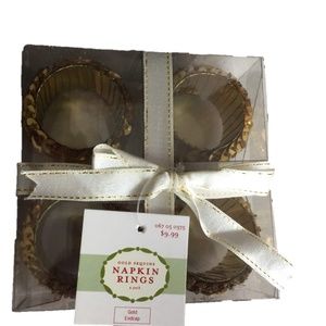 Gold Sequin Napkin Rings 2 Sets of 4